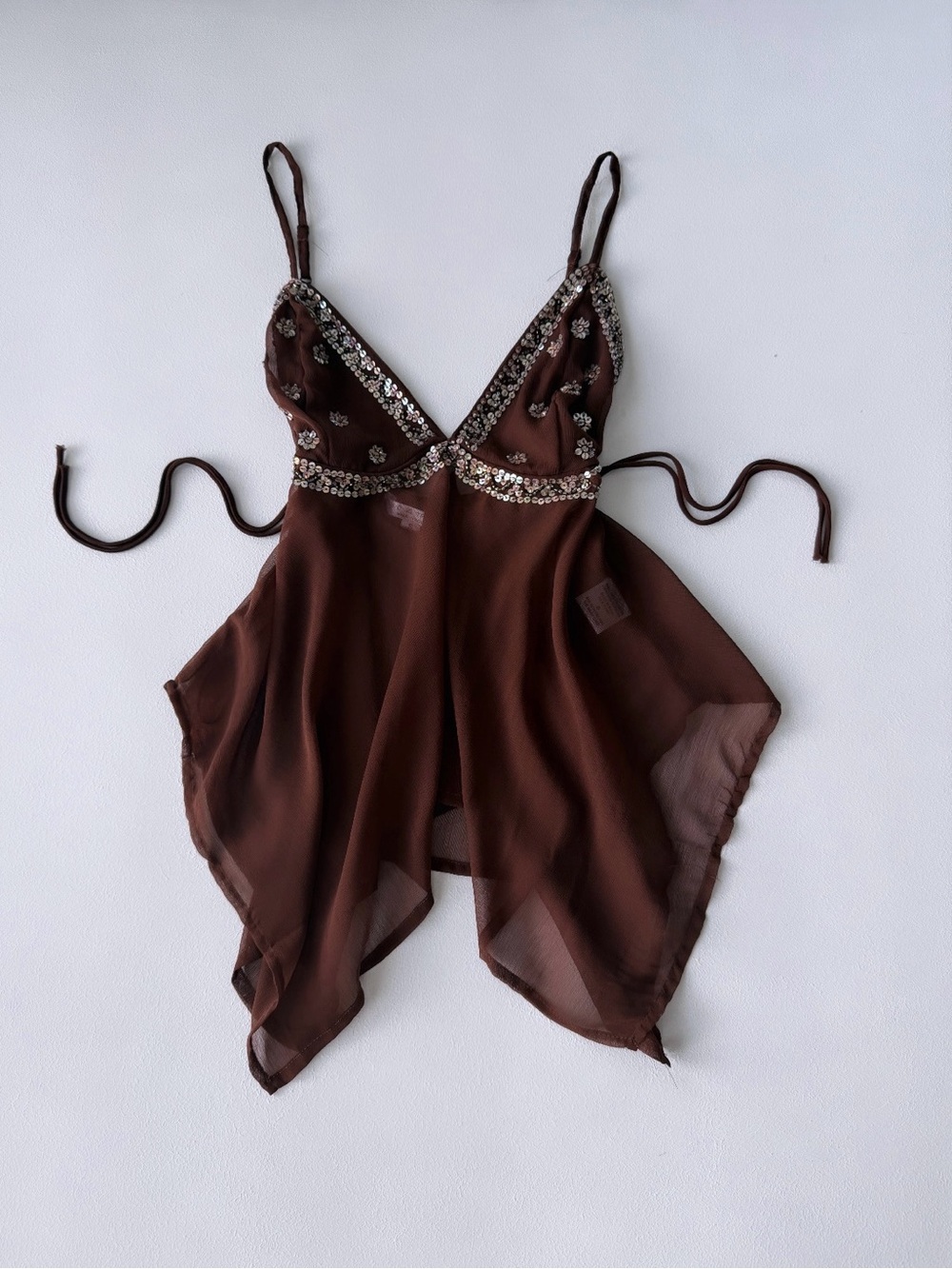 Live 4 Truth Chocolate Brown Satin Tie-Strap Top